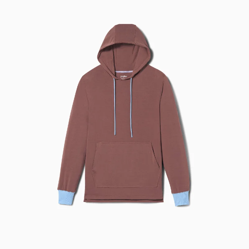 Cocoa/Cerulean House Hoodie Hoodie with Hem Frayed Vintage Worn