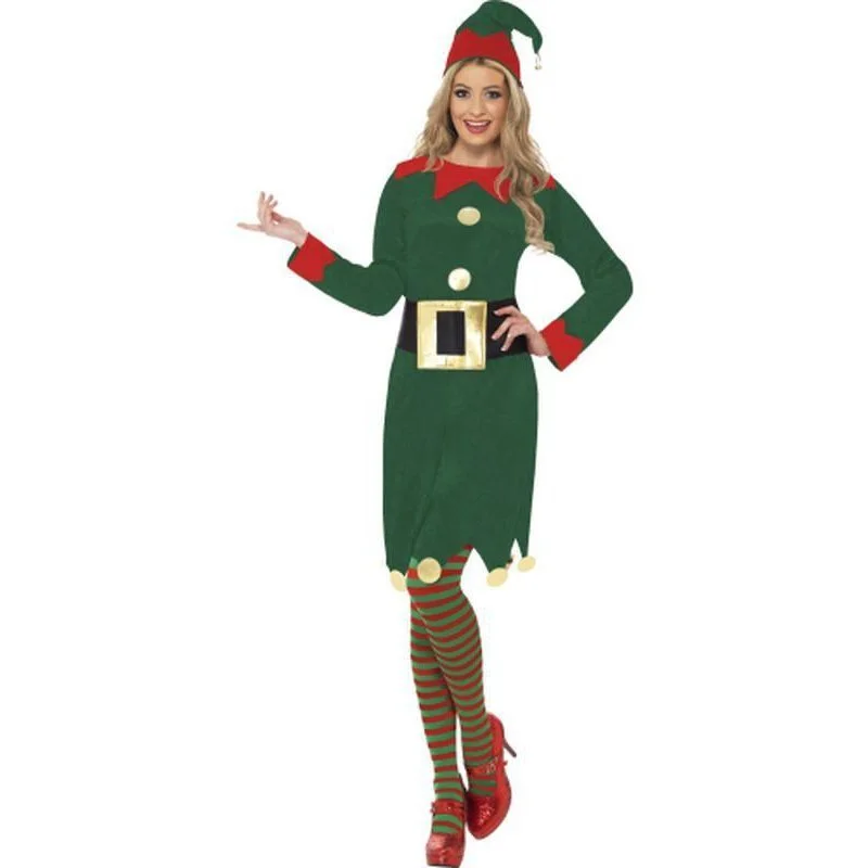 Elf Costume, with Dress, Hat & Belt Tunics Long Elegant