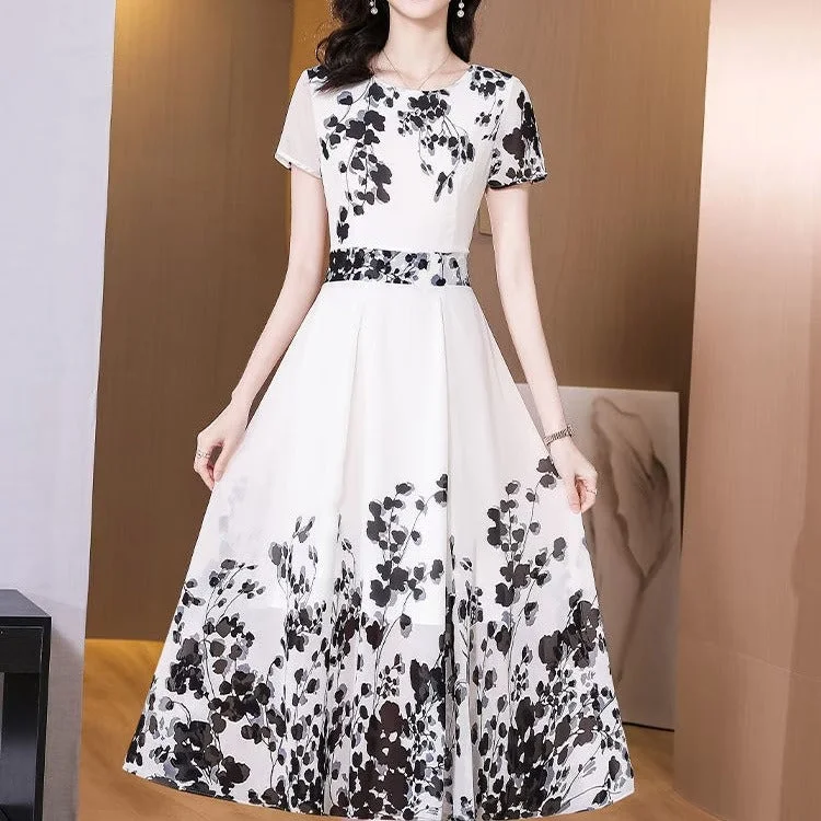 Women's Short Sleeve Tea Dresses M 429706 Tunics Timeless classic