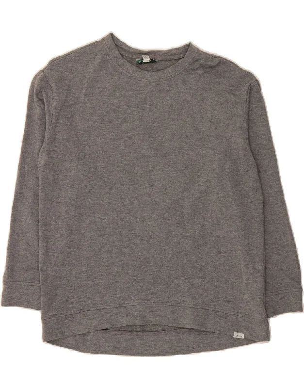 ORVIS Womens Oversized Sweatshirt Jumper UK 10 Small Grey Polyester