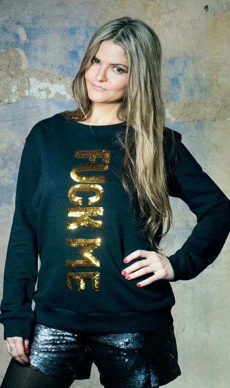 Any Old Iron Fuck Me Sideways Sweatshirt Hoodie with Snap Buttons Easy Quick