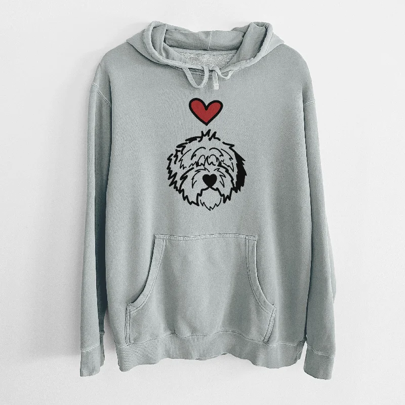 Love Always Old English Sheepdog - Penny - Unisex Pigment Dyed Hoodie Hoodie with Zipper Placket Modern Functional