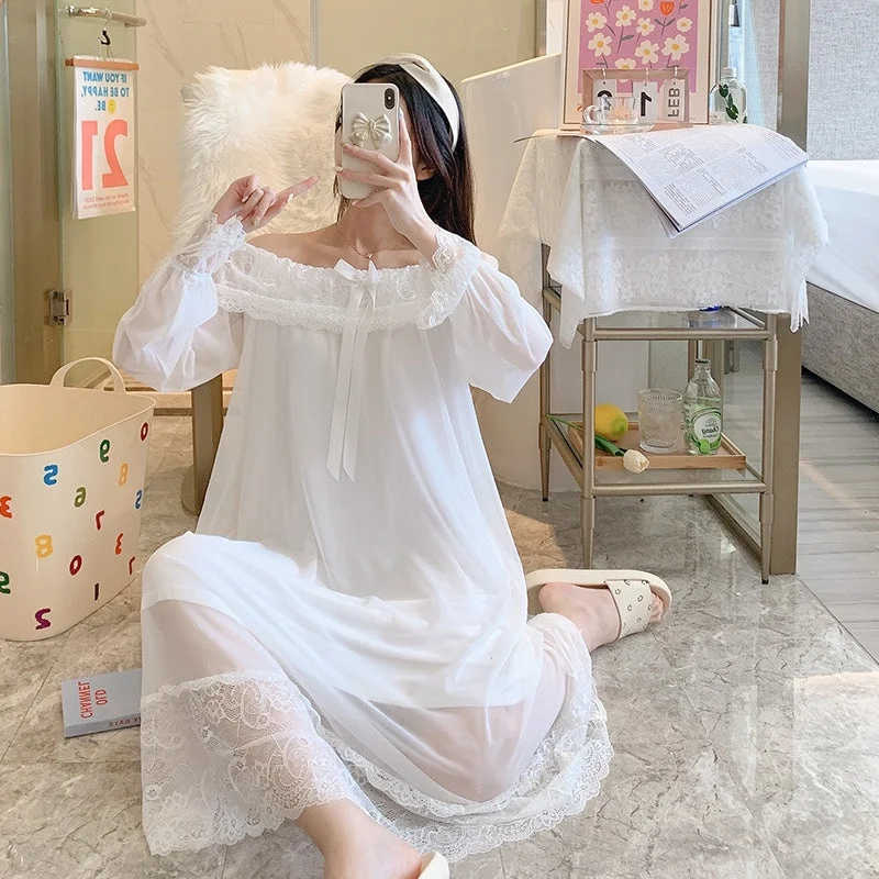 Women 's Long Sleeve Sleep Dress M 399050 Floral Print girly