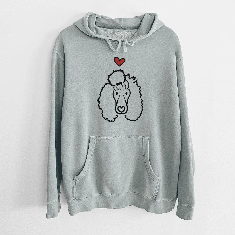 Love Always Standard Poodle - Jemma - Unisex Pigment Dyed Hoodie Hoodie with Slit Hem Functional Movement