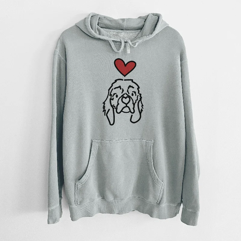 Love Always Cocker Spaniel - GiGi - Unisex Pigment Dyed Hoodie Hoodie with Velcro Closure Adjustable Secure