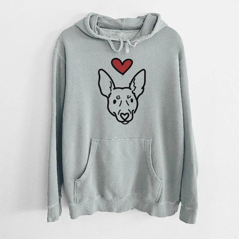 Love Always Rat Terrier - Penny - Unisex Pigment Dyed Hoodie Hoodie with Earth Tones Natural Calm