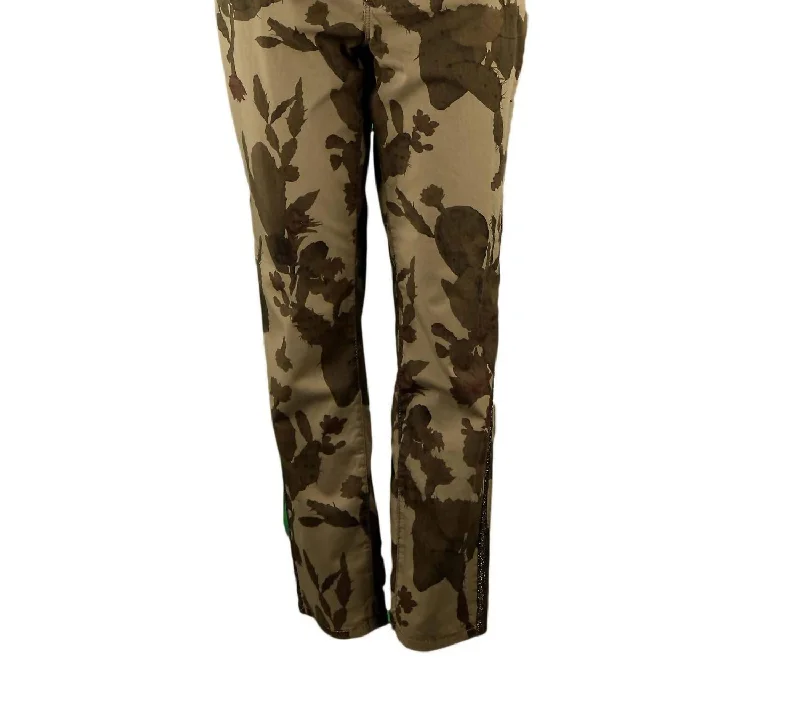 Women's Chino Pants In Olive Trendy Velvet Pants
