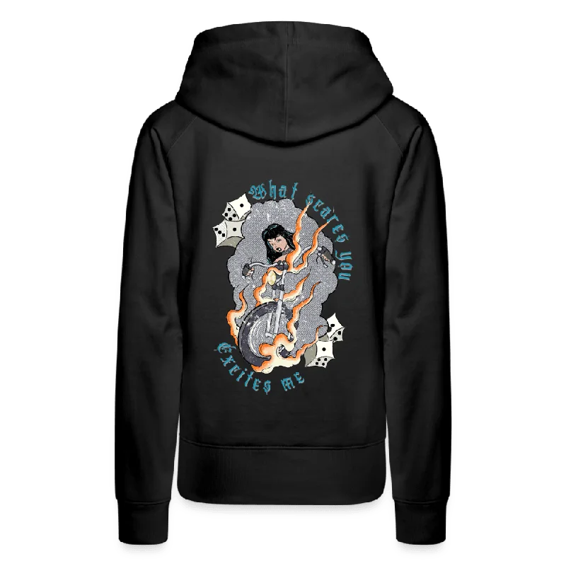 Scare You, Excite Me Hoodie Hoodie with Zipper Placket Modern Functional