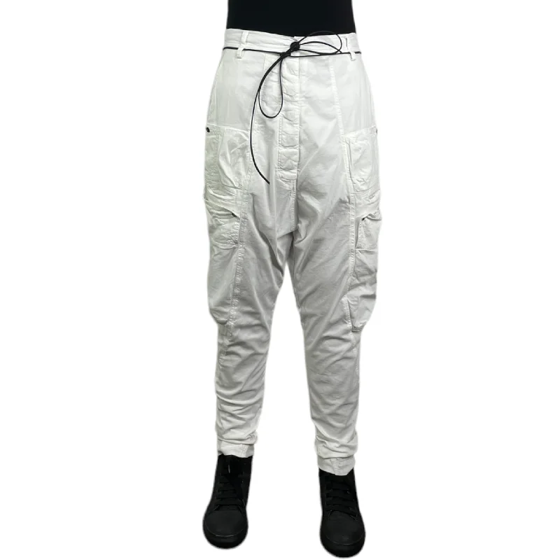 STRETCH TWILL CARGO PANT Trendy Wide-Legged Trousers