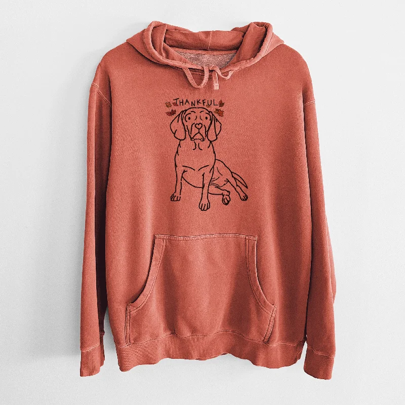 Thankful Puggle - Mayble - Unisex Pigment Dyed Hoodie Oversized Hoodie Comfort Casual