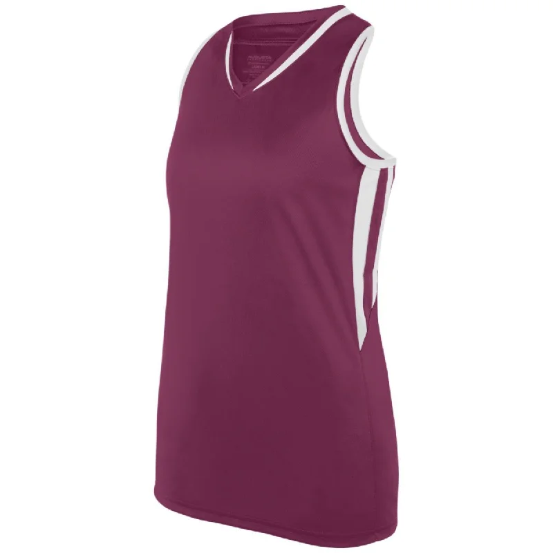 MAROON/WHITE