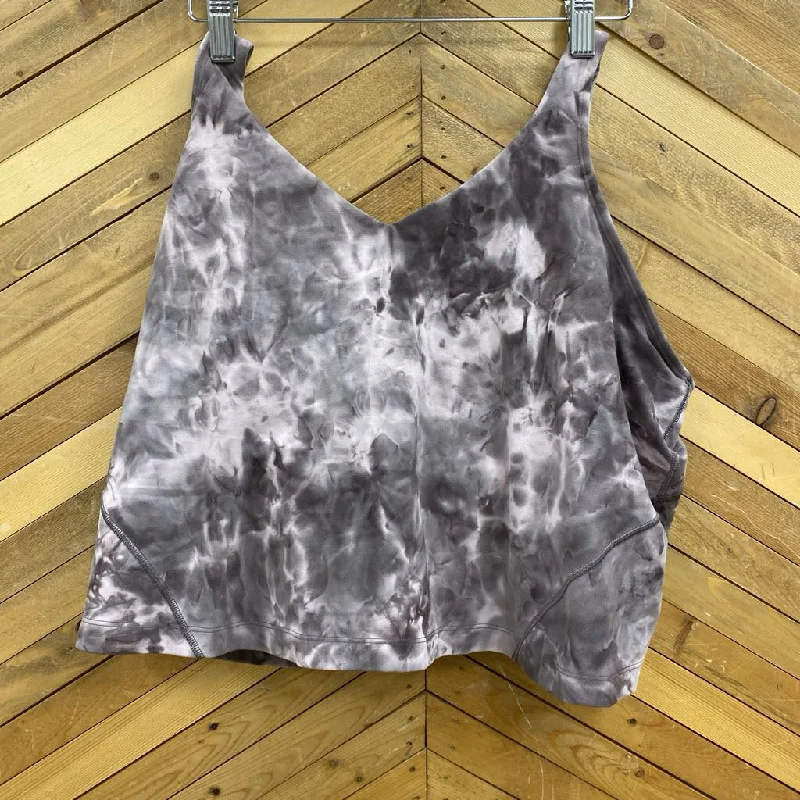 Lululemon - Women's Cropped Tank Top: Pink-Grey Smoke-women-20 pastel tank top