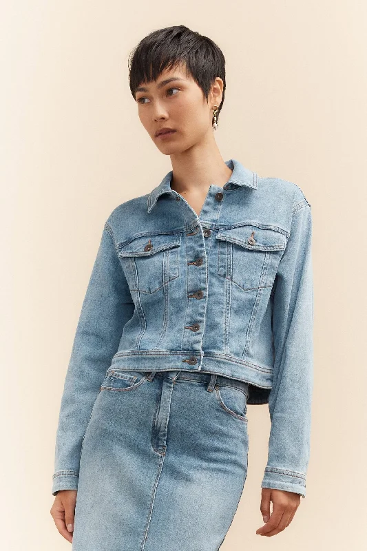 Casual denim jacket Tailored Jacket Straight Jacket A-Line Jacket