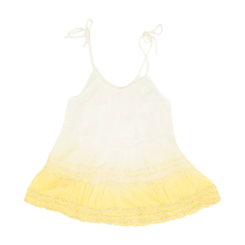 Yellow Color Block Tank lavender tank top