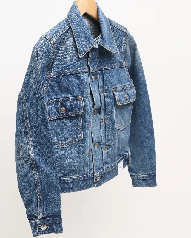 DENIM JACKET TYPE2 17102 Zip Front Button Front Snap Front