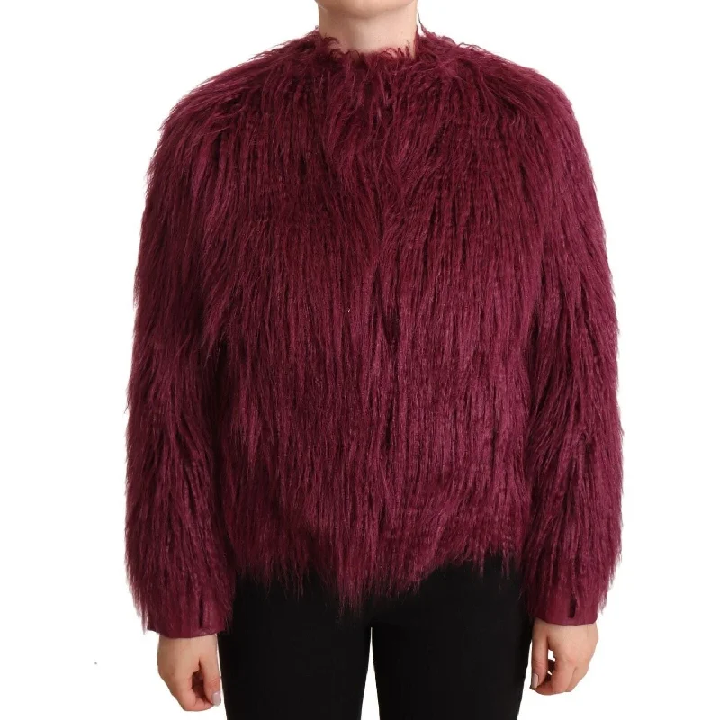 Patrizia Pepe Bordeaux Chic Pullover Jacket Cowl Neck Pullover