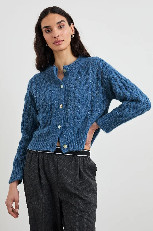 AMELIE SWEATER - LAKE Toggled Drawstring Belted