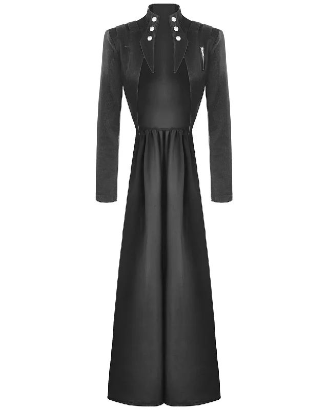 Dark In Love Womens Serpent Hunter Long Cutaway Lace Up Tailcoat Jacket Jacket Blazer Coat