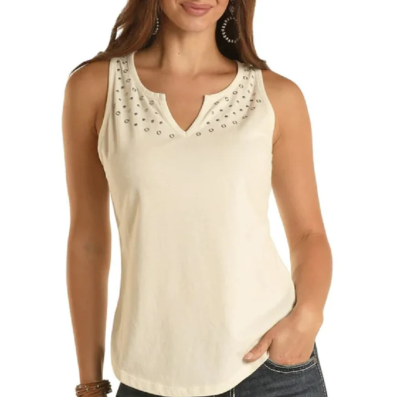 Rock & Roll Cowgirl Women's Studded Tank Top