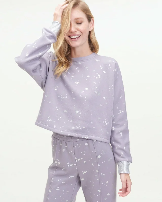 Avalanche Foil Pullover Boat Neck Sweater