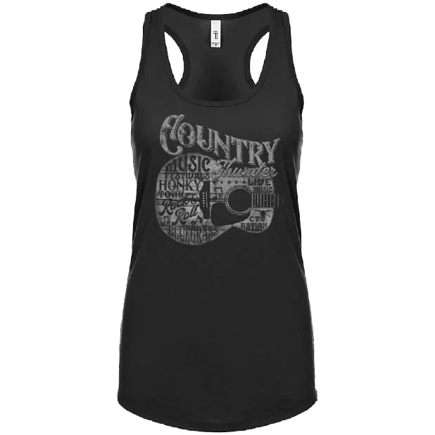 Country Thunder Women's Guitar Graphic Tank Top