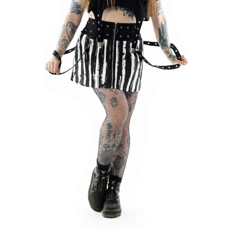 SHOWTIME SKIRT - BLACK/WHITE