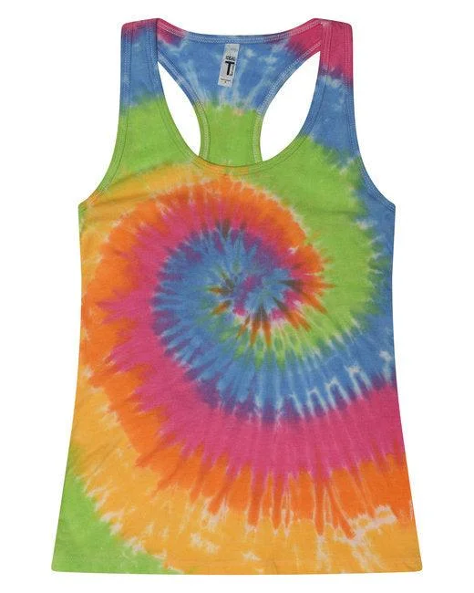 Tie-Dye Ladies' Racerback Tank 3400 boho tank top