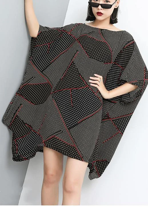 Italian chiffon patchwork color dresses Pakistani Print Pullover Slash Neck Fashion Dress Jewel Neck Pullover