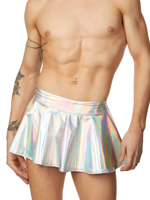 Iridescent Skirt ribbed skirt waist