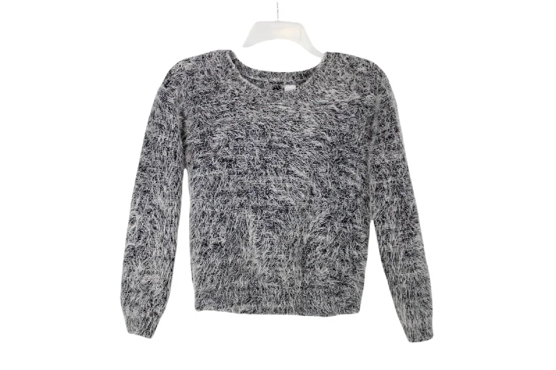 Divided Gray Sweater | XS Lace Blend Ribbed Blend Corduroy Blend