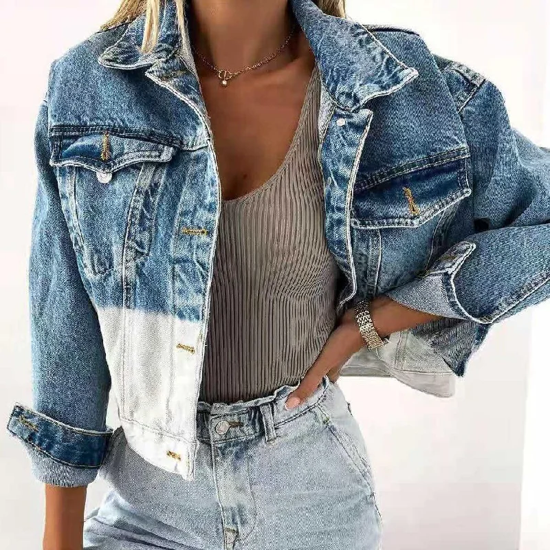 Denim Jacket Lapel Loose Women's Jacket Faux Fur Jacket Real Fur Jacket Shearling Jacket