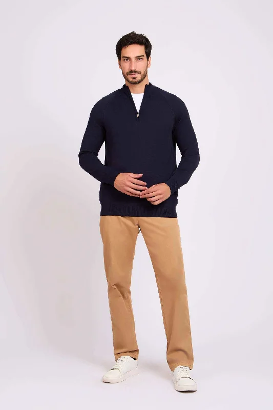 Men Regular Fit Pullover - Blue Short Sleeve Top