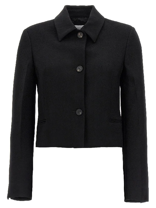 Single Breasted Short Jacket Wool Fabric Cashmere Fabric Tweed Fabric