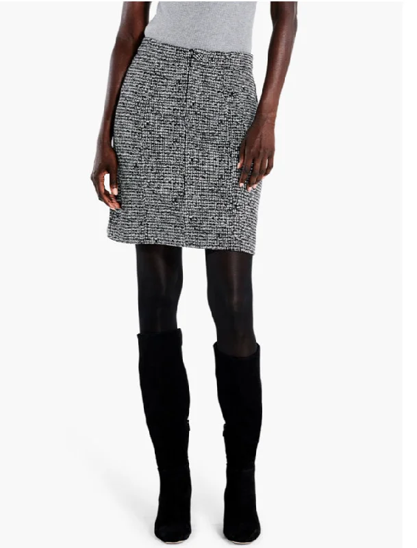 Nic+Zoe Etched Tweed Slim Skirt high waist skirt