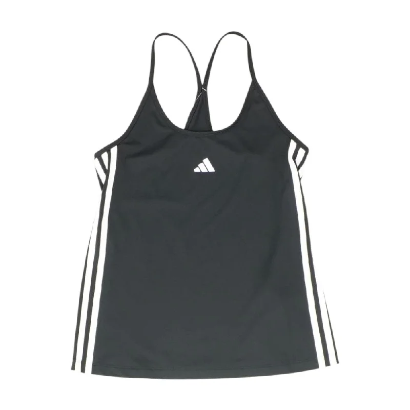 Black Solid Active Tank silver tank top