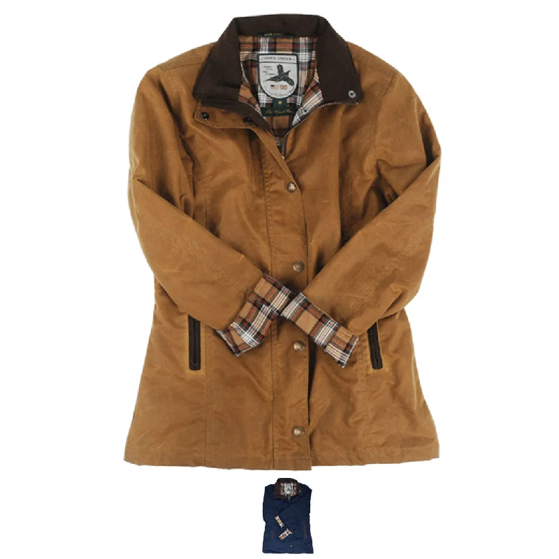 Ws Waxed Briar Jacket Notch Collar Peter Pan Collar Cowl Neck