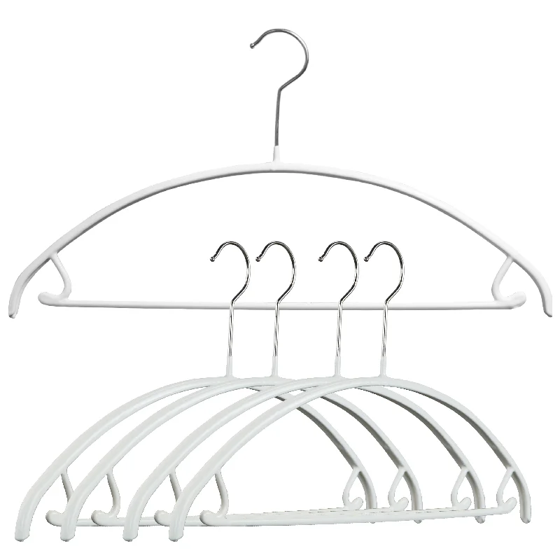 Euro Shirt, Sweater Hanger with Skirt Hooks, 42U, White Transparent Opaque Sheer