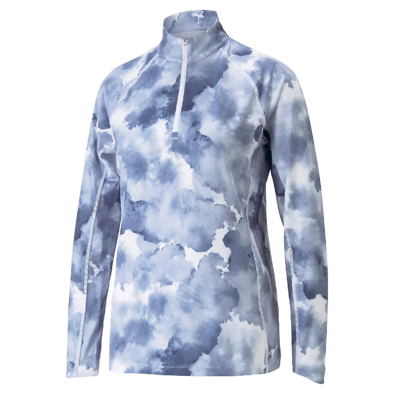 Puma Women's YouV Cloud 1/4 Zip Golf Pullover Bardot Neck Top