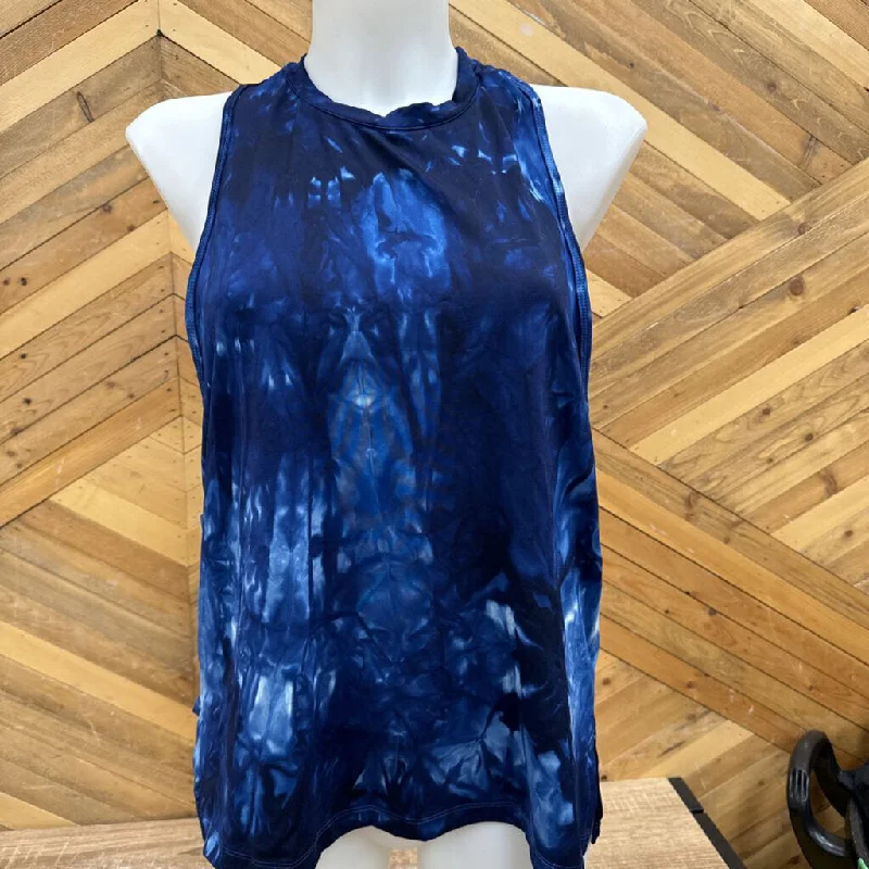 Adidas- Athletic Tank : Blue TieDye-women-LG cozy tank top