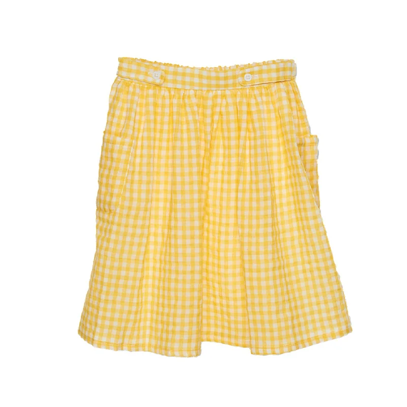 GINGHAM SKIRT corduroy skirt cozy