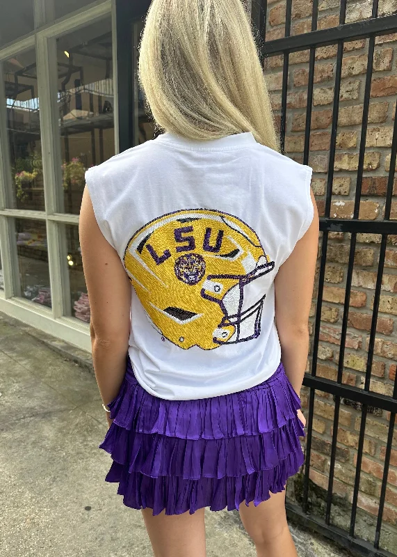 LSU Helmet Shoulder Tank cutout tank top