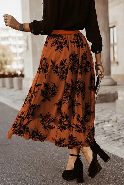 NEW LIFE: Embroidered High Waist Maxi Skirt mini skirt trendy