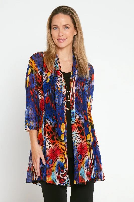 Lexie Easy Fit Jacket - Coastal Lava Striped Jacket Polka Dot Jacket Floral Jacket