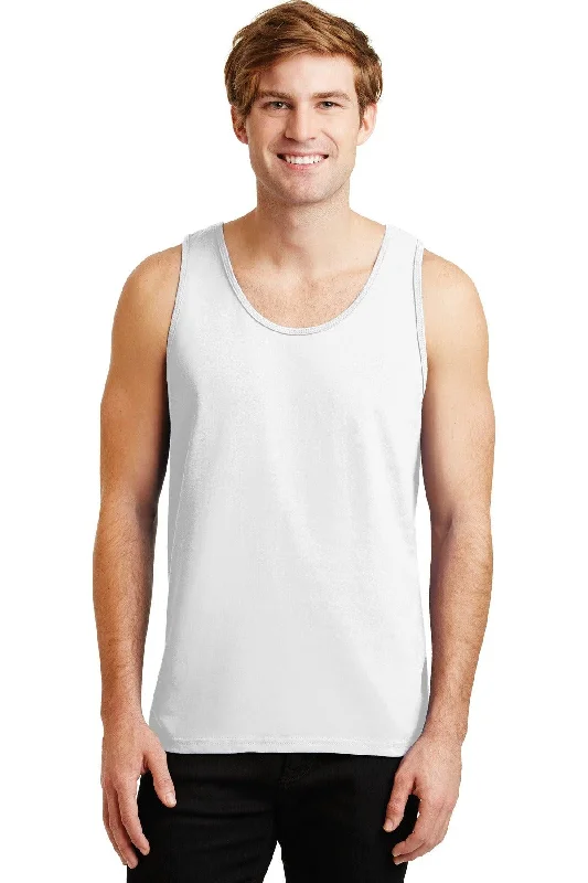 Gildan - Ultra Cotton 100% US Cotton Tank Top.  2200 striped tank top