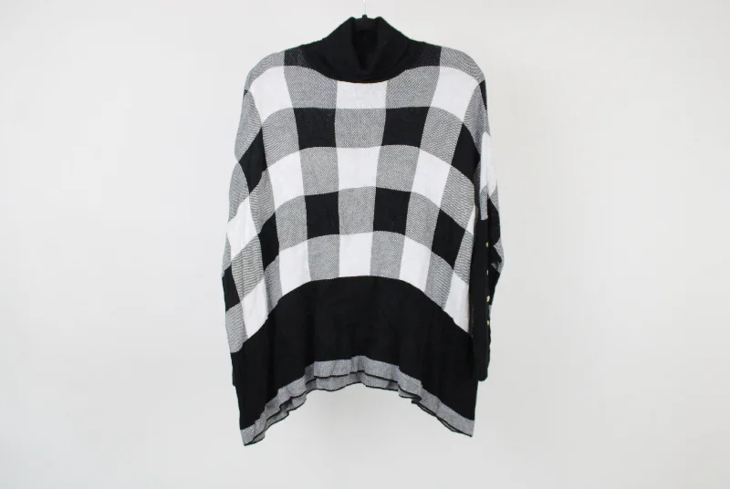 Joseph A Soft Plaid Turtle Neck Sweater | XL Jersey Fabric Tulle Fabric Batik Fabric