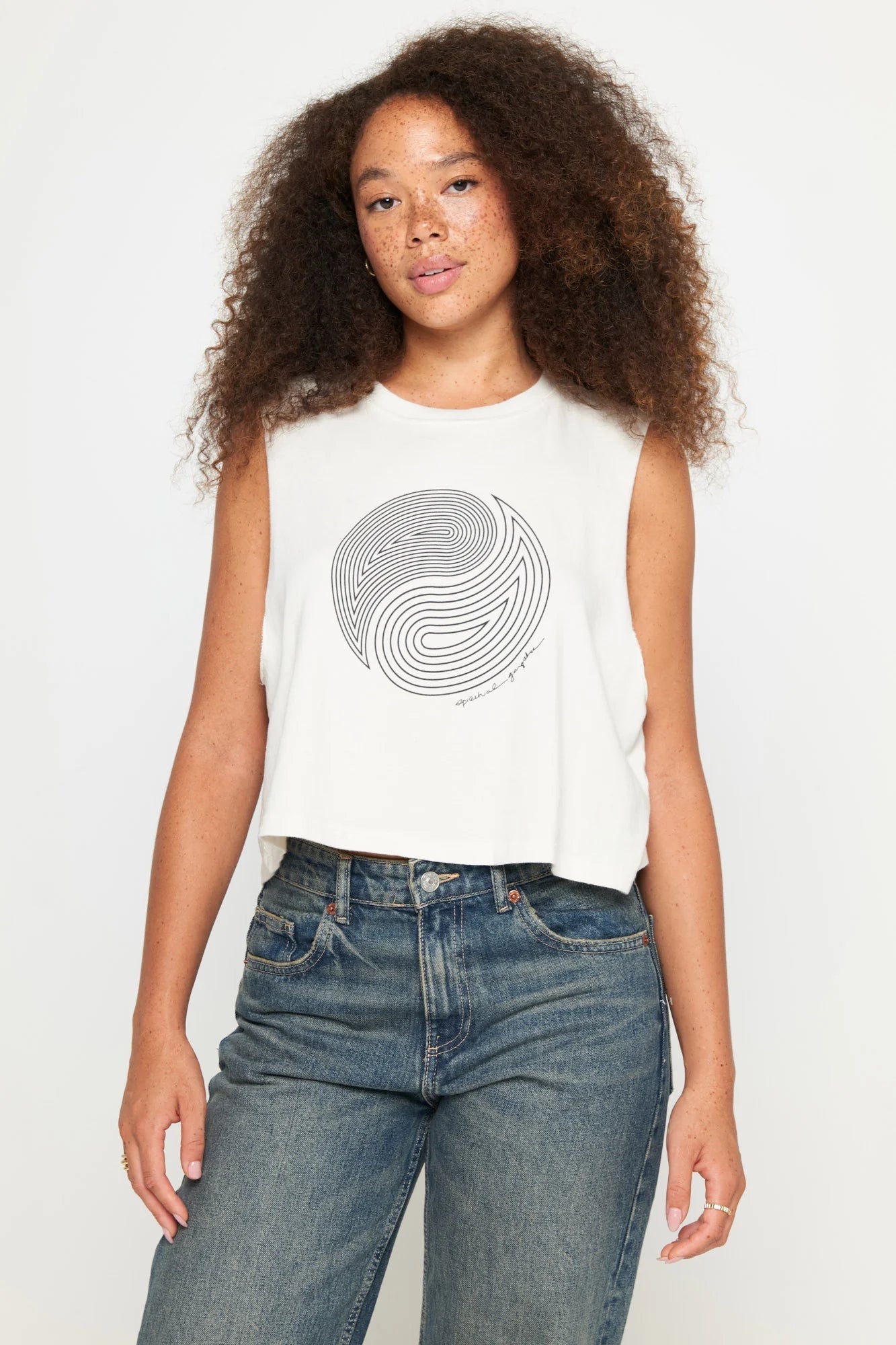 Spiritual Gangster New Wave Callie Crop Tank coral tank top