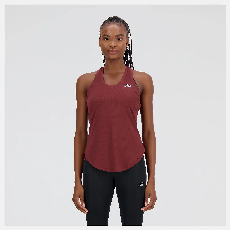 Woman's Accelerate Tank - BURGUNDY white tank top
