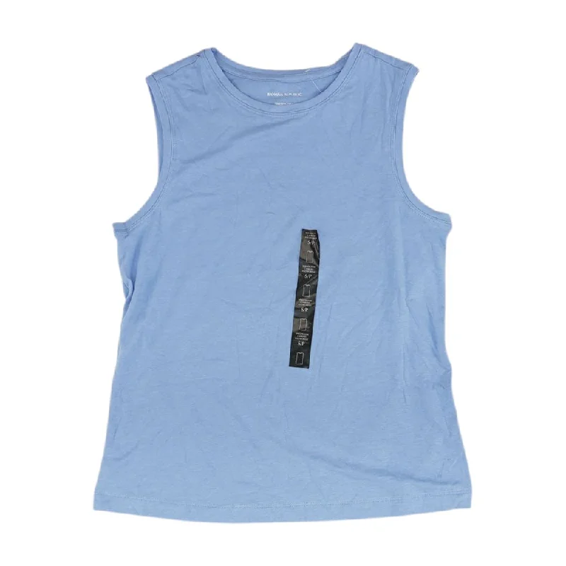 Blue Solid Active Tank glitter tank top