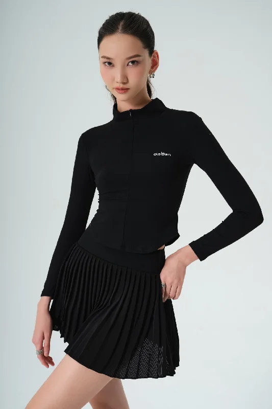 Butterluxe Workout Jacket - Black Nylon Fabric Polyester Fabric Spandex Fabric