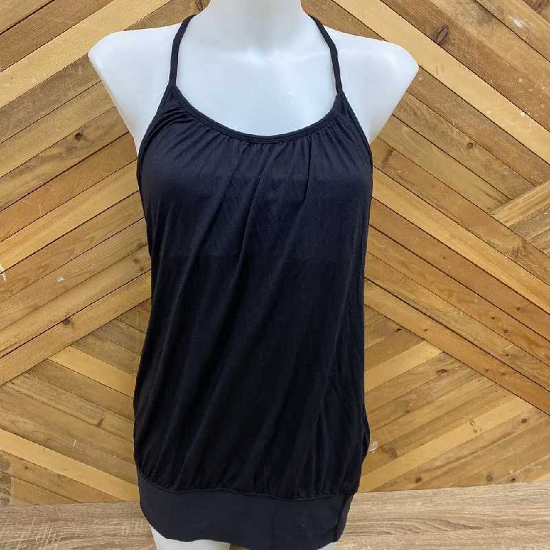 Lululemon- Black Sports Top Women's Tank: black-women-8 cherry red tank